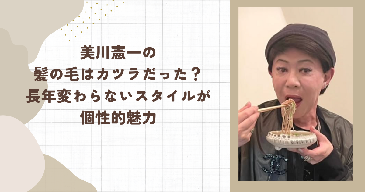 美川憲一の髪の毛はカツラだった？長年変わらないスタイルが個性的魅力（タイトル画像）
